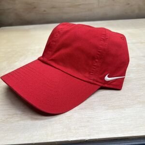 NEW Adjustable Nike Heritage 86 Team Campus Unstructured Hat Blank Red